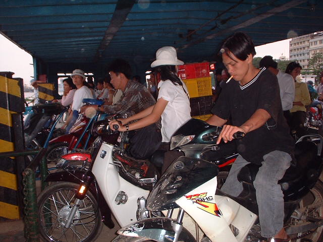 In the ship over Saigon River